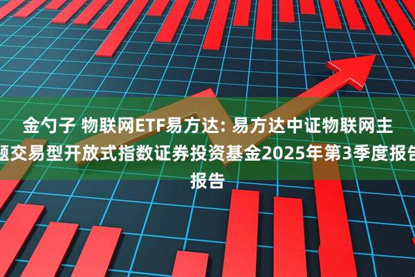 金勺子 物联网ETF易方达: 易方达中证物联网主题交易型开放式指数证券投资基金2025年第3季度报告